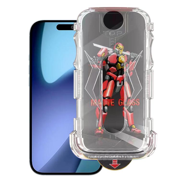 Easy Install Matte Armor Tempered Glass Film — For iPhone 16