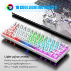 XUNFOX K30 Transparent 61-Keys Blacklit Wired Mechanical Keyboard, Cable Length: 1.5m