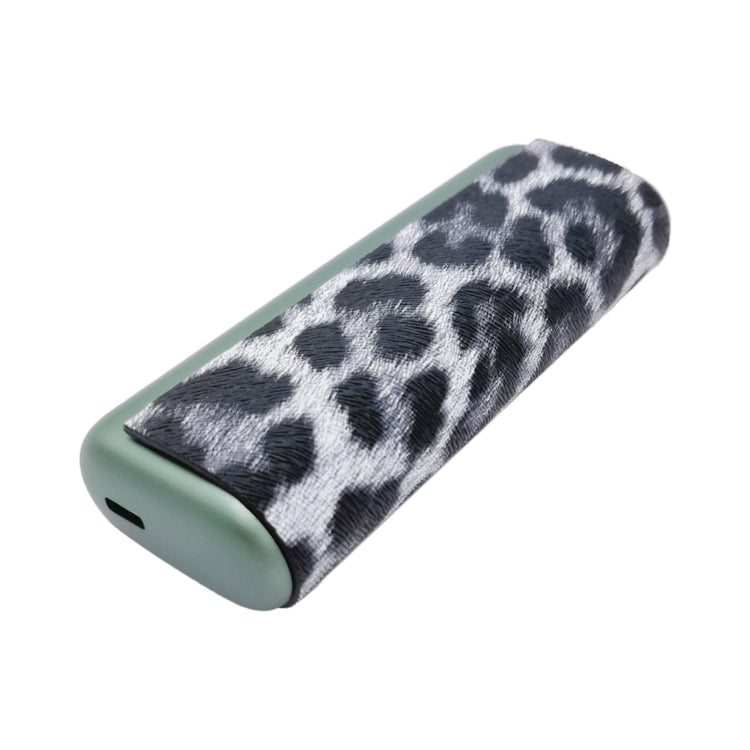 PU Leather Electronic Cigarette Protective Case — Leopard White