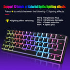 HXSJ L700 Wired RGB Mechanical Keyboard 61 Pudding Key Caps