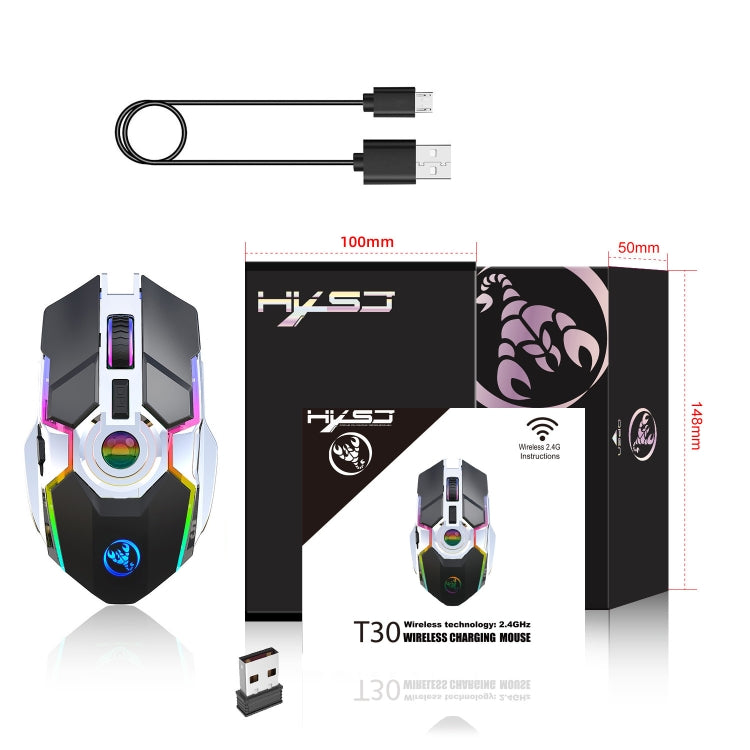 HXSJ T30 2400DPI RGB 2.4GHz Wireless Mouse