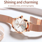 OLEVS 5189 Women Heart Shape Waterproof Quartz Watch — view 8