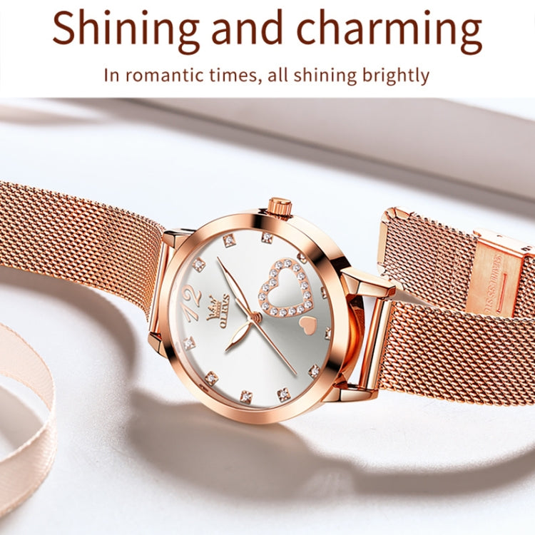 OLEVS 5189 Women Heart Shape Waterproof Quartz Watch — view 8