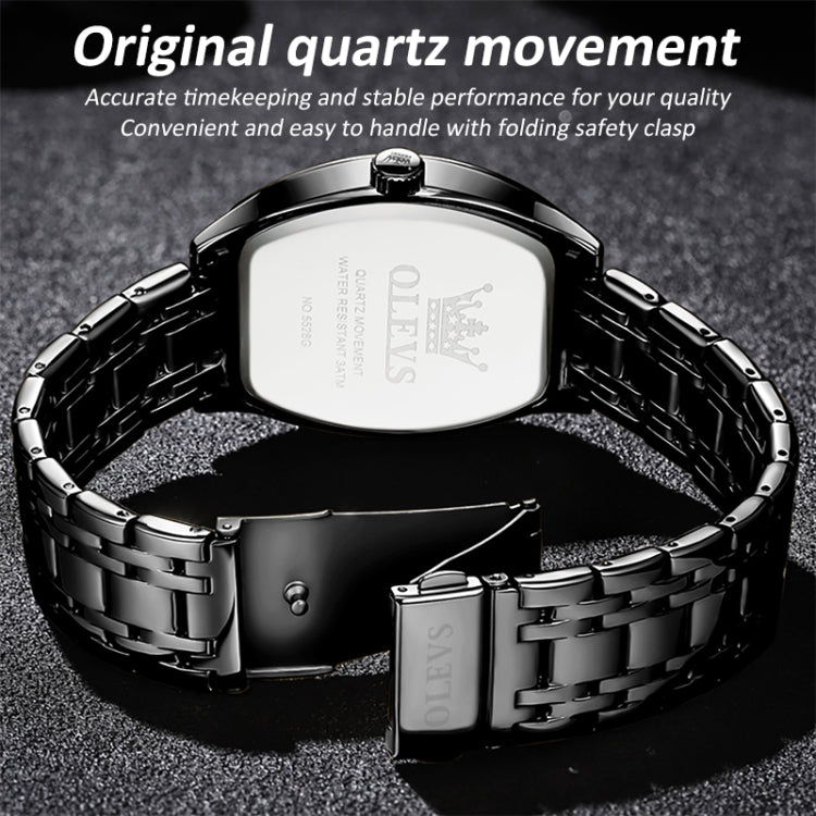 OLEVS 5528 Men Business Dual Calendar Wine Barrel Waterproof Quartz Watch — view 8