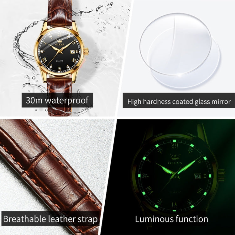 OLEVS 6896 Women Multifunctional Luminous Waterproof Quartz Watch — view 9
