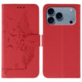 Feather Pattern Litchi Texture Leather Phone Case