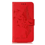 Feather Pattern Litchi Texture Leather Phone Case