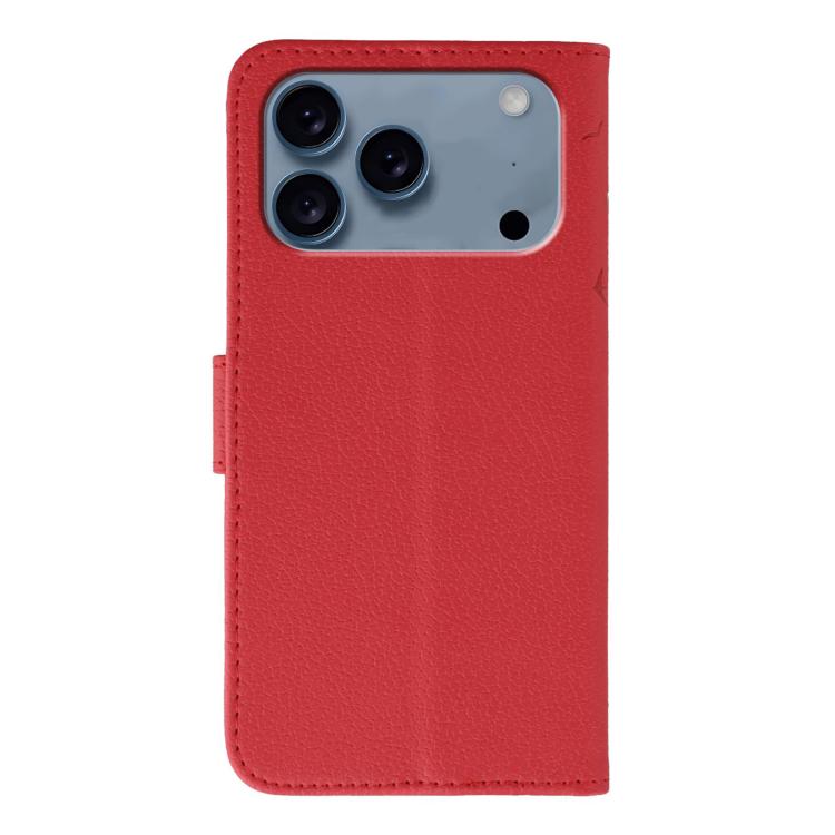 Feather Pattern Litchi Texture Leather Phone Case