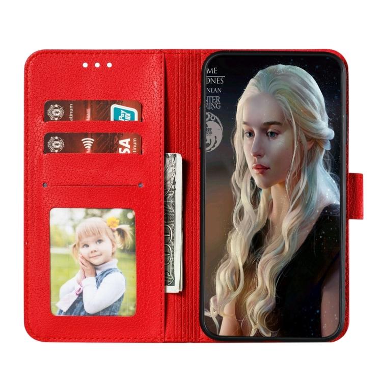 Feather Pattern Litchi Texture Leather Phone Case