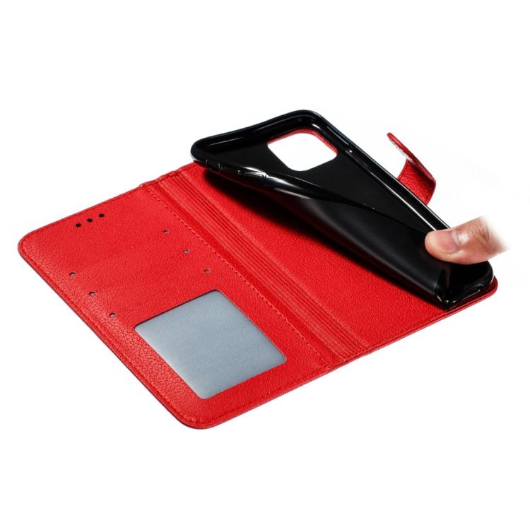 Feather Pattern Litchi Texture Leather Phone Case