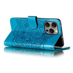 Mandala Embossing Pattern Horizontal Flip Leather Phone Case — For iPhone 16
