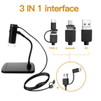 AN104 1000X 3 in 1 Digital Microscope with Helical Tube Bracket
