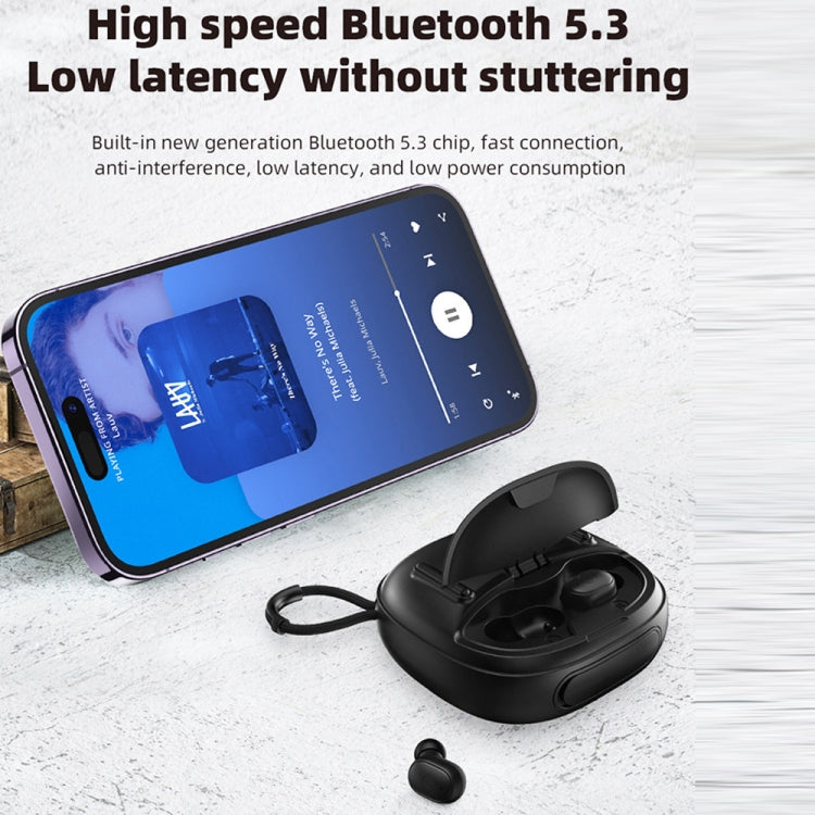 T&G TG-813 2 in 1 TWS Bluetooth Speaker Earphone with Charging Box — Red