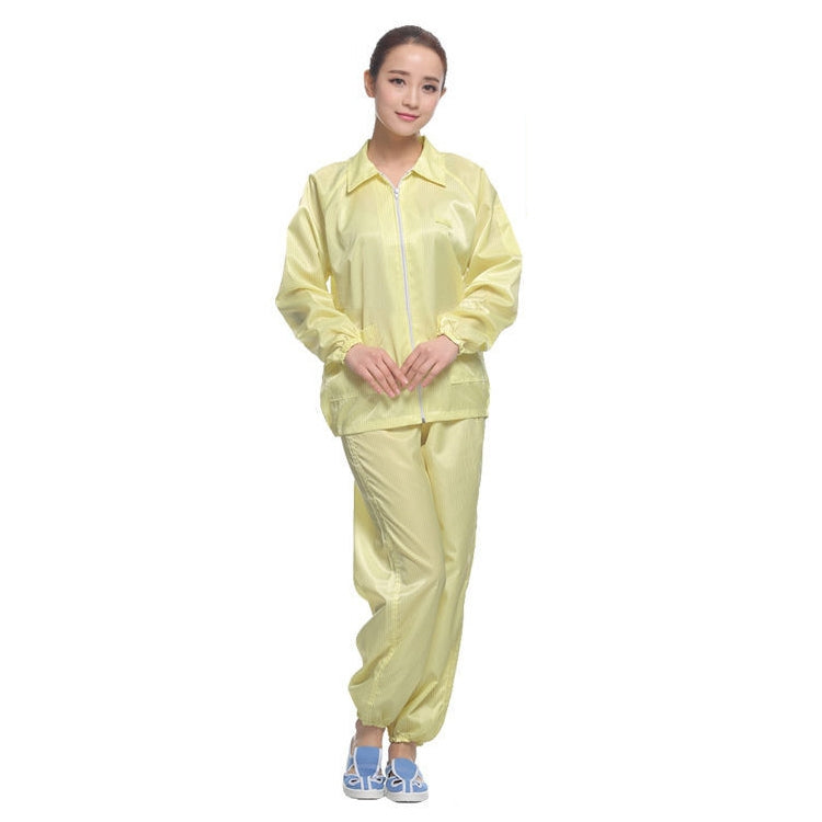 Anti Static Split Lapel Dustless Clothing Food Protection Stripe Clean Clothes — view 27