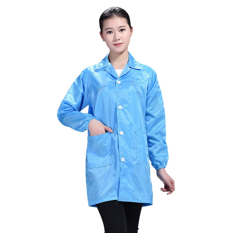 Electronic Factory Anti Static Blue Dust-free Clothing Stripe Dust-proof Clothing — Yellow