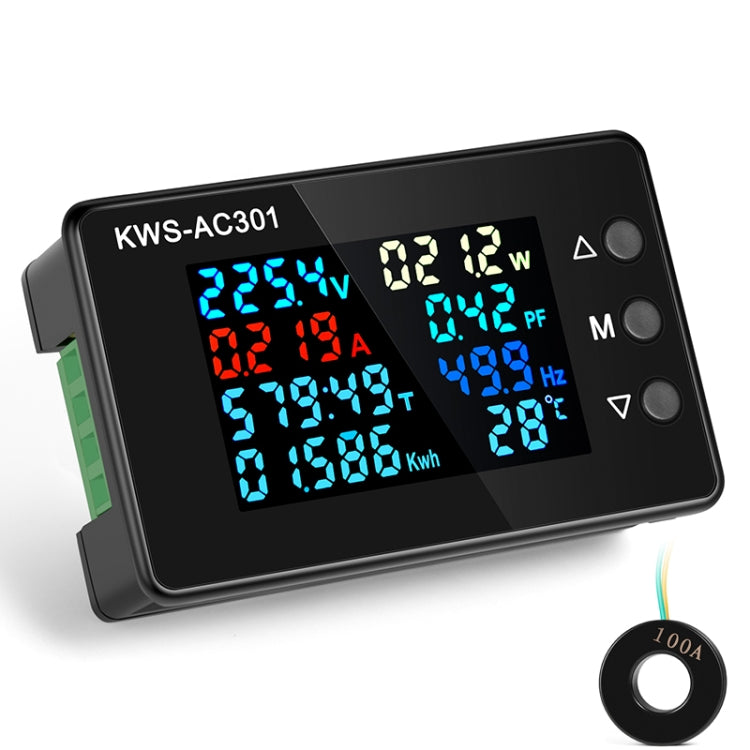 KWS-AC301L-100A 50-300V AC Digital Display Closed Current Voltmeter with 485 Communication