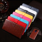 idewei Crazy Horse Texture Horizontal Flip Leather Case with Holder & Card Slots & Wallet