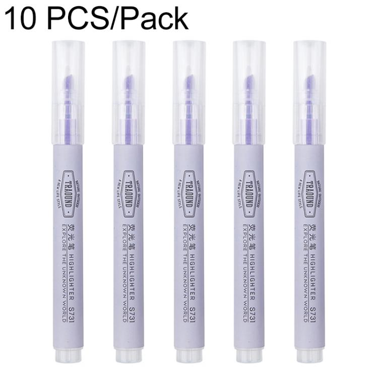 Deli S731 Highlighter Oblique Marker Highlight Color Pen — Fluorescent Yellow