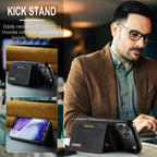 DG.MING M2 Series 3-Fold Card Bag Wallet Leather Phone Case — For iPhone Air