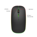 HXSJ M40 2.4GHZ 800,1200,1600dpi Third Gear Adjustment Colorful Wireless Mouse USB Rechargeable