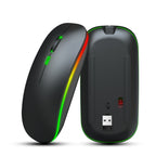 HXSJ M40 2.4GHZ 800,1200,1600dpi Third Gear Adjustment Colorful Wireless Mouse USB Rechargeable