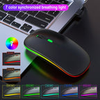 HXSJ M40 2.4GHZ 800,1200,1600dpi Third Gear Adjustment Colorful Wireless Mouse USB Rechargeable