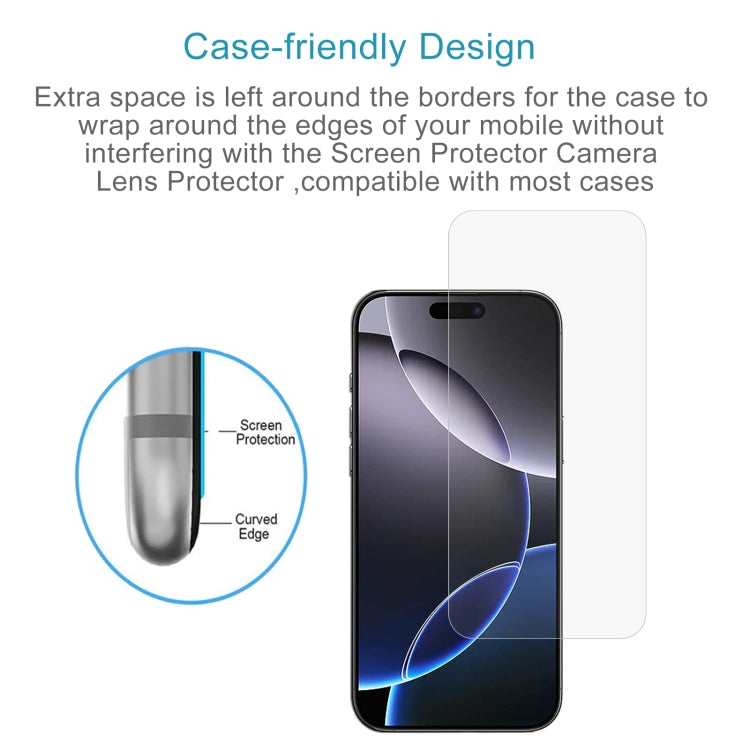 0.26mm 9H 2.5D Tempered Glass Film — For iPhone 16 Pro