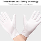 Labor Protection White Anti-sweat Cloth Thickened Gloves