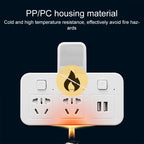 Home Office Multifunctional USB Wireless Plug Converter Plug Board, with Night Light — view 5