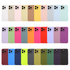 Pure Color Liquid Silicone Fine Pore Phone Case