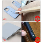 Pure Color Liquid Silicone Fine Pore Phone Case