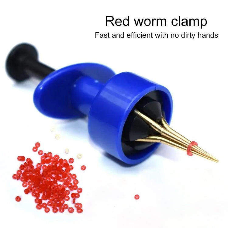 Red Worm Clip Hanging Bait Device Earthworm Live Bait Clip