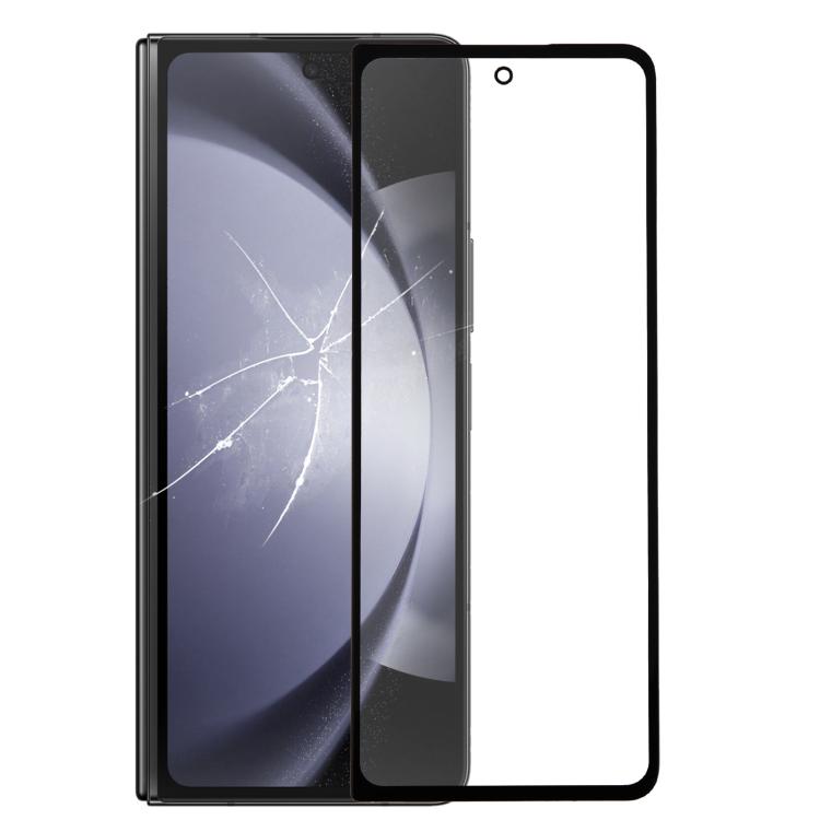 LCD Secondary Screen Outer Glass Lens with OCA Optically Clear Adhesive — For Samsung Galaxy Z Fold SM-F900/W20