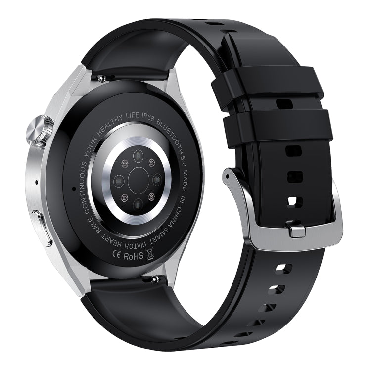 HDT MAX 1.60 inch Silver Dial Silicone Band IP68 Waterproof Smart Watch Support Bluetooth Call — view 3