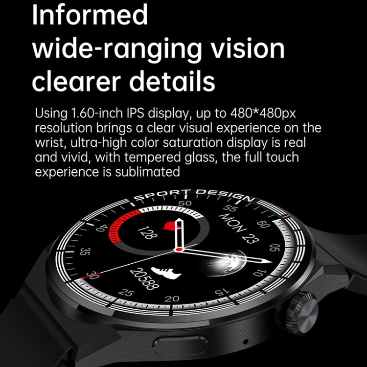 HDT MAX 1.60 inch Silver Dial Silicone Band IP68 Waterproof Smart Watch Support Bluetooth Call — view 11
