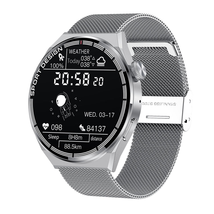 HDT MAX 1.60 inch Silver Dial Milan Steel Band IP68 Waterproof Smart Watch Support Bluetooth Call