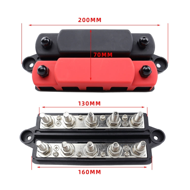 CP-4126 RV / Yacht M8 5-stud Double Row Busbar