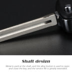 Folding Car Key Shell with Silver Metal Edge, For Hyundai 3-button