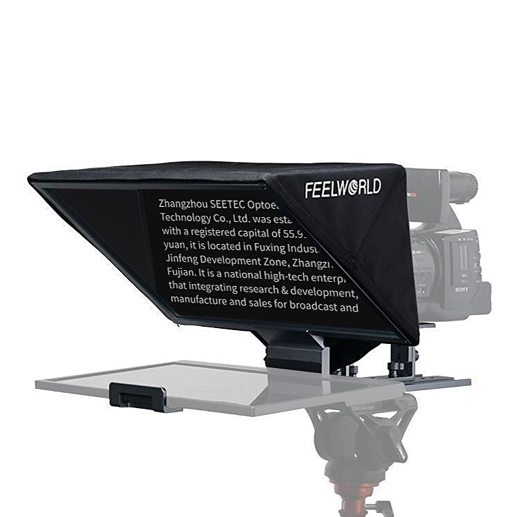 FEELWORLD TP16 16 inch Tablet Horizontal Vertical Prompting Folding Teleprompter, Bluetooth Remote Control