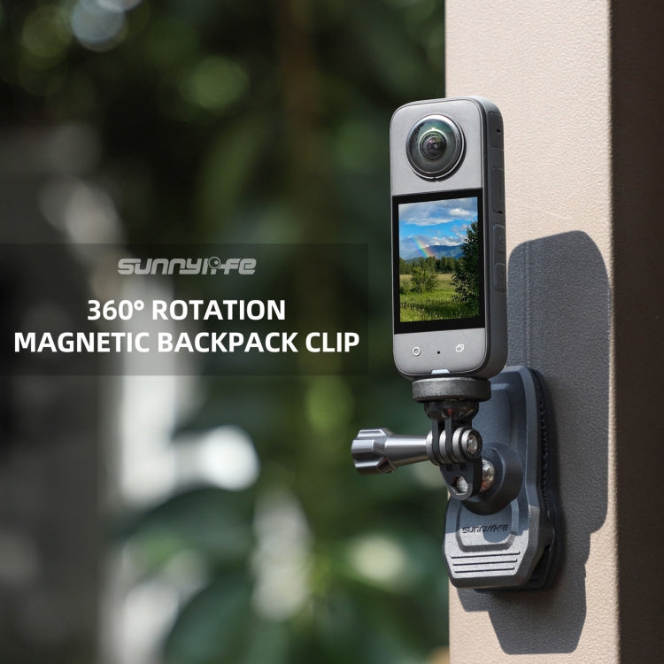 Sunnylife 360 Degree Rotation Swivel Backpack Clip Magnetic Suction Action Camera Mount