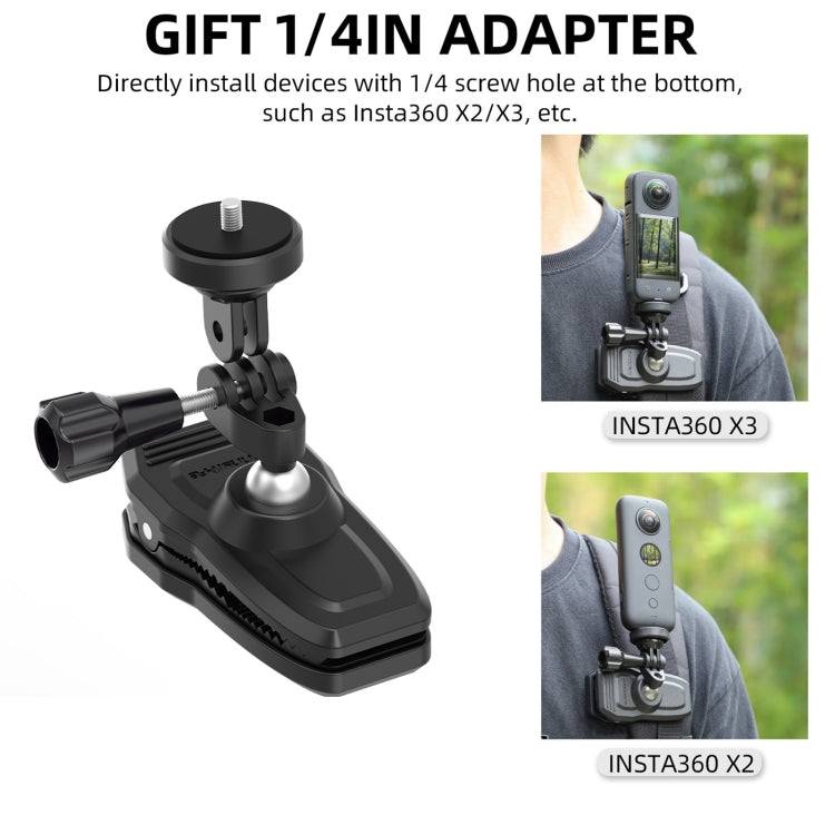 Sunnylife 360 Degree Rotation Swivel Backpack Clip Magnetic Suction Action Camera Mount