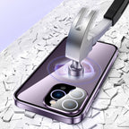 Magnetic Double-buckle HD Tempered Glass Phone Case