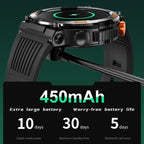 HT17 1.46 inch Round Screen Bluetooth Smart Watch, Support Health Monitoring & 100+ Sports Modes