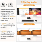 KC-KVM202DP 4K 60Hz USB3.0 DP Dual Monitors KVM Switch — view 4