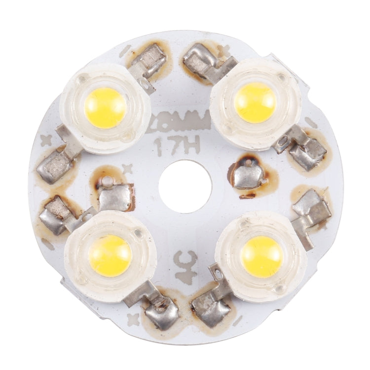 4W 4 LEDs Module Lamp Ceiling Lighting Source 28mm, DC12V — Warm White Light
