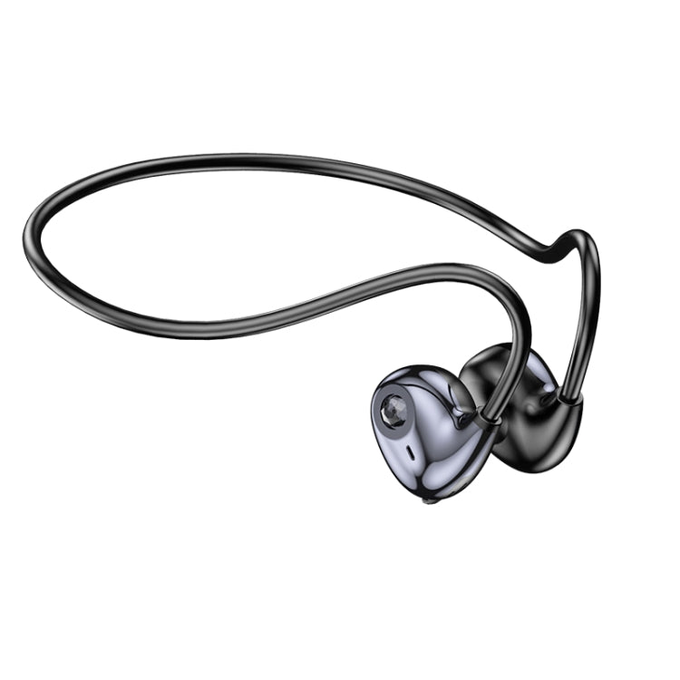 A59 Open Air Conduction Built-in Microphone Wireless Bluetooth Neckband Earphone — Purple