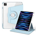 360 Rotation Detachable Clear Acrylic Leather Tablet Case