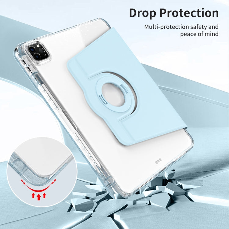 360 Rotation Detachable Clear Acrylic Leather Tablet Case