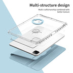 360 Rotation Detachable Clear Acrylic Leather Tablet Case