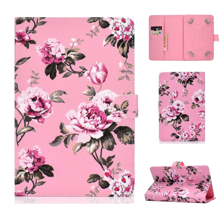 Universal Colored Drawing Pattern Horizontal Flip PU Leather Case with Holder & Card Slots — view 14